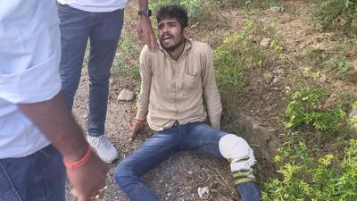 One of the injured suspects. (HT Photo) One of the injured suspects. (HT Photo)