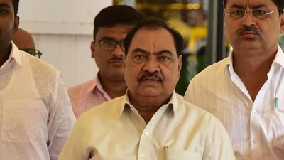 Mumbai, India - August 22, 2022: MLC Eknath Khadse during the monsoon session at Vidhan Bhavan, in Mumbai, India, on Monday, August 22, 2022. (Photo by Anshuman Poyrekar/ Hindustan Times) (Anshuman Poyrekar/HT PHOTO)