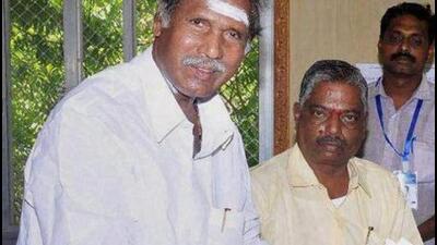 Puducherry chief minister N Rangasamy chaired a meeting with home minister A Namassivayam, who also holds the electricity portfolio, and other departmental officials to discuss the power staff strive over the privatisation move. (PTI) Puducherry chief minister N Rangasamy chaired a meeting with home minister A Namassivayam, who also holds the electricity portfolio, and other departmental officials to discuss the power staff strive over the privatisation move. (PTI)