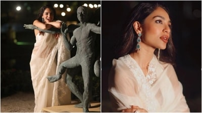 Sobhita Dhulipala is currently basking in the success of the recently-released film Ponniyin Selvan. Directed by Mani Ratnam, Ponniyin Selvan 1 is the first half of the film that released in the theatres on September 30. Sobhita plays the role of a shy princess in the film – Vanathi. The actor, who is currently busy with the promotions of the film, recently went into Vanathi state of mind. Here's proof. (Instagram/@sobhitad) Sobhita Dhulipala is currently basking in the success of the recently-released film Ponniyin Selvan. Directed by Mani Ratnam, Ponniyin Selvan 1 is the first half of the film that released in the theatres on September 30. Sobhita plays the role of a shy princess in the film – Vanathi. The actor, who is currently busy with the promotions of the film, recently went into Vanathi state of mind. Here's proof. (Instagram/@sobhitad)