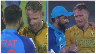 Virat Kohli and Rohit Sharma hailed David Miller for his lone warrior act against Team India after the match (BCCI Twitter) Virat Kohli and Rohit Sharma hailed David Miller for his lone warrior act against Team India after the match (BCCI Twitter)