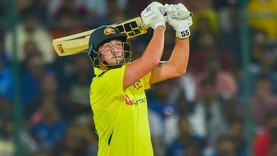 Australian batter Tim David (PTI) Australian batter Tim David (PTI)