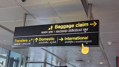 A Twitter named Shub Nudi shared an image where the Kannada spelling of ‘International’ was written with an error (Twitter)