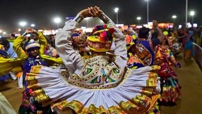 Manish Narapji Sonigra collapsed while dancing at the garba event. (Representational image) (AFP) Manish Narapji Sonigra collapsed while dancing at the garba event. (Representational image) (AFP)