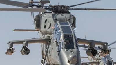 India's first indigenously developed light combat helicopters. India's first indigenously developed light combat helicopters. 