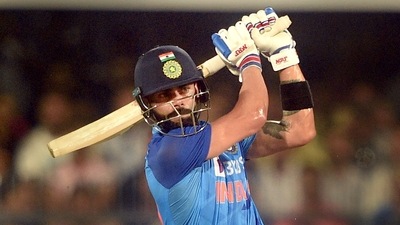Indian batter Virat Kohli plays a shot during the 2nd T20 cricket match between India and South Africa (PTI) Indian batter Virat Kohli plays a shot during the 2nd T20 cricket match between India and South Africa (PTI)