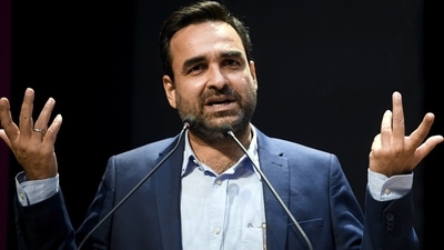 Pankaj Tripathi speaks during the launch of ECI Radio weekly series Matdata Junction at Akashwani Bhawan, in New Delhi on Monday. (ANI Photo) (Prateek Kumar)
