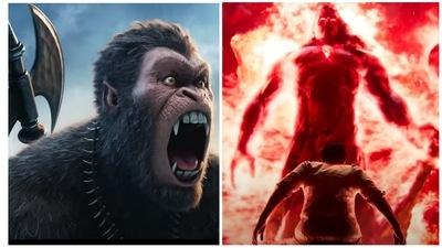 Stills from Adipurush teaser (left) and Brahmastra trailer. Stills from Adipurush teaser (left) and Brahmastra trailer. 