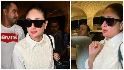 Kareena Kapoor was mobbed by fans at the airport. (Varinder Chawla) Kareena Kapoor was mobbed by fans at the airport. (Varinder Chawla)