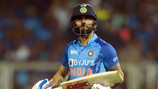 Indian batter Virat Kohli reacts after being dismissed during the 1st T20 cricket match between India and South Africa(PTI)