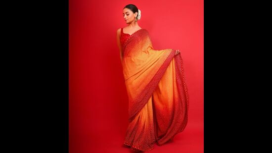 bandhani-saree-ideas - ShaadiWish