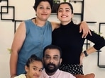 Rashmika Mandanna with her parents Suman Mandanna and Madan Mandanna, and sister Shiman Mandanna. Rashmika Mandanna with her parents Suman Mandanna and Madan Mandanna, and sister Shiman Mandanna. 