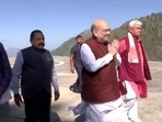 Union home minister Amit Shah offered his prayers at the Vaishno Devi shrine in Katra, Jammu and Kashmir, on Tuesday. Union home minister Amit Shah offered his prayers at the Vaishno Devi shrine in Katra, Jammu and Kashmir, on Tuesday.