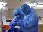 The number of active cases also declined by 1,528 in the last 24 hours and now stands at 34,598, according to the Union health ministry data.(Reuters file photo) The number of active cases also declined by 1,528 in the last 24 hours and now stands at 34,598, according to the Union health ministry data.(Reuters file photo)