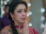 Rupali Ganguly (left) in a still from Anupamaa in which she plays the titular role. Rupali Ganguly (left) in a still from Anupamaa in which she plays the titular role.