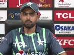Speaking at a press conference, Babar Azam opted to take a philosophical route while reflecting on the performance of his side(Pakistan Cricket Twitter) Speaking at a press conference, Babar Azam opted to take a philosophical route while reflecting on the performance of his side(Pakistan Cricket Twitter)