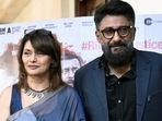Pallavi Joshi and Vivek Agnihotri pose at a press conference for their movie The Kashmir Files. (File Photo) Pallavi Joshi and Vivek Agnihotri pose at a press conference for their movie The Kashmir Files. (File Photo)