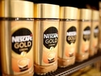 FILE PHOTO: Jars of Nescafe Gold coffee by Nestle are pictured in the supermarket of Nestle headquarters in Vevey, Switzerland, February 13, 2020. REUTERS/Pierre Albouy/File Photo