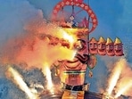 Ravan Dahan is an important ritual of Dussehra celebration. (Gurpreet Singh/HT) Ravan Dahan is an important ritual of Dussehra celebration. (Gurpreet Singh/HT)