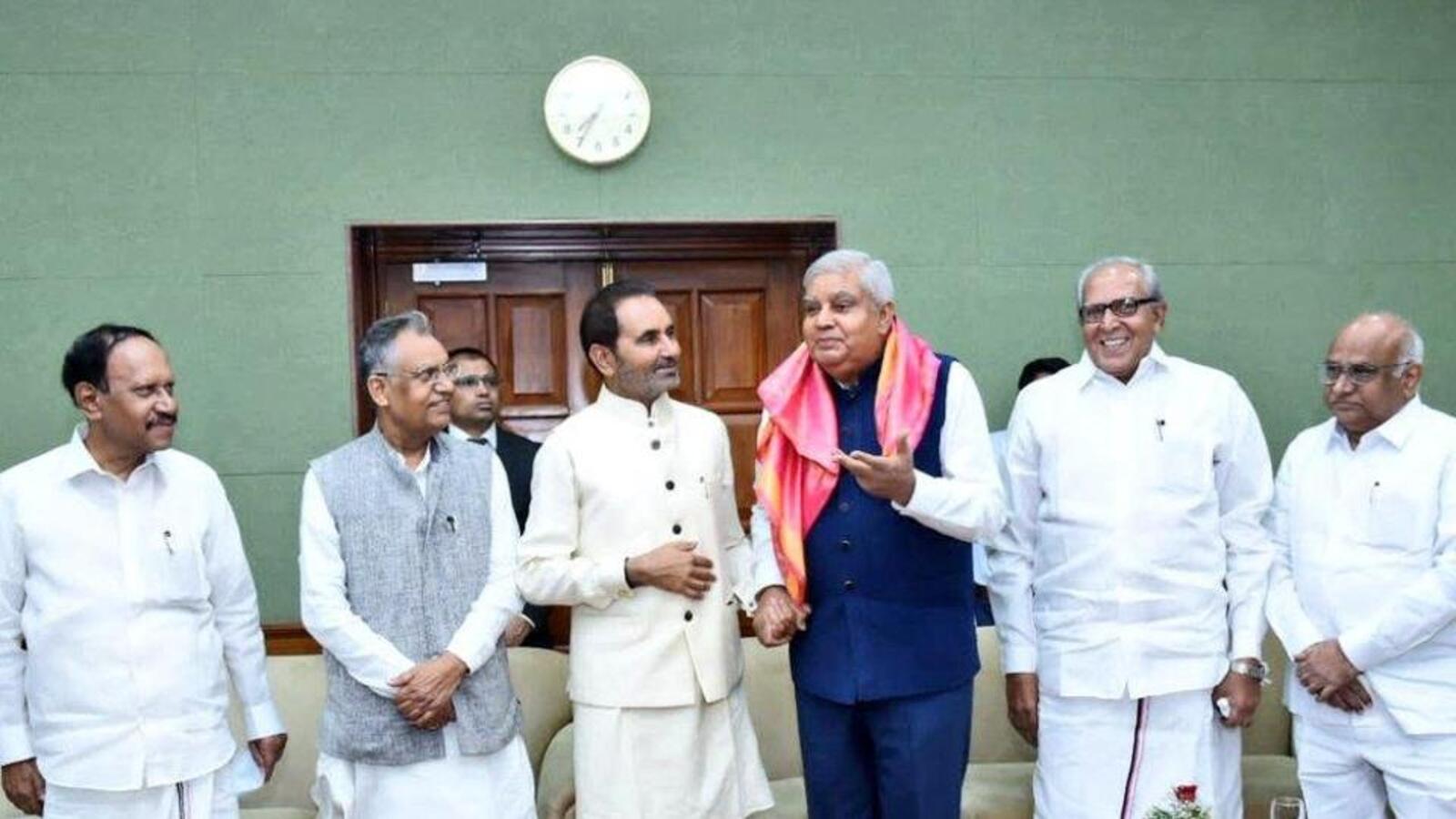 Vice President Jagdeep Dhankhar Hosts Dinner For Rajya Sabha Floor ...