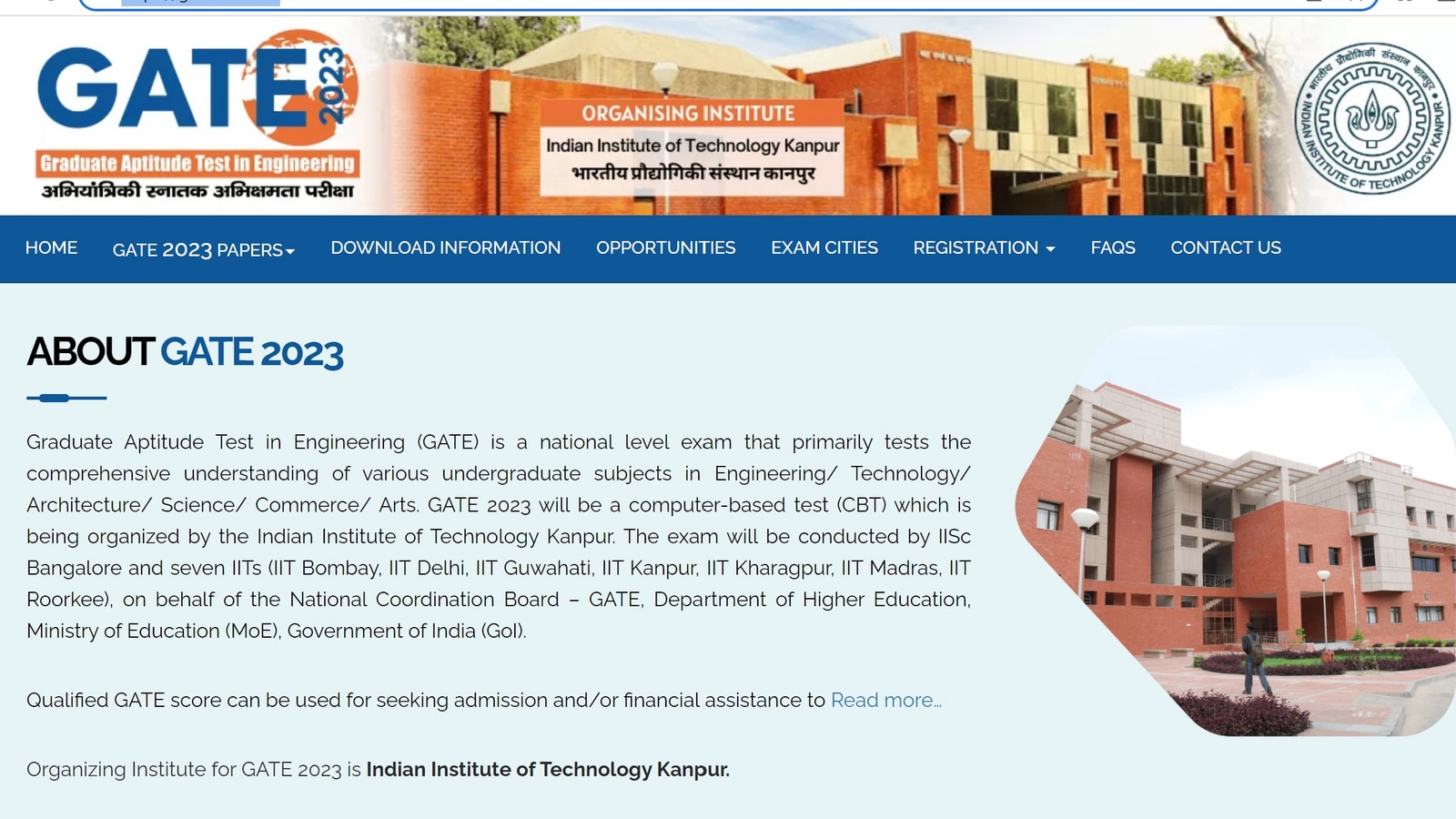 GATE 2023: Registration process ends today at gate.iitk.ac.in, know how to apply