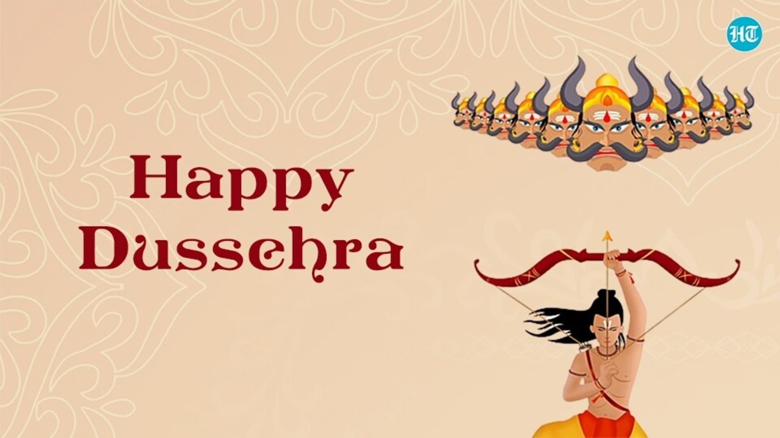 Template banner of happy dussehra festival