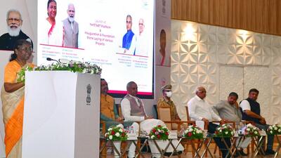 President Droupadi Murmu is on a two-day visit to Gujarat starting Monday. (ANI) President Droupadi Murmu is on a two-day visit to Gujarat starting Monday. (ANI)