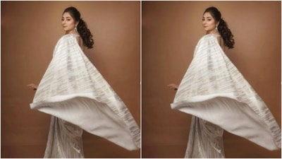 Assisted by makeup artist Komal Kumavat, Disha decked up in nude eyeshadow, black eyeliner, black kohl, mascara-laden eyelashes, drawn eyebrows, contoured cheeks and a shade of nude lipstick. (Instagram/@dishaparmar) Assisted by makeup artist Komal Kumavat, Disha decked up in nude eyeshadow, black eyeliner, black kohl, mascara-laden eyelashes, drawn eyebrows, contoured cheeks and a shade of nude lipstick. (Instagram/@dishaparmar)