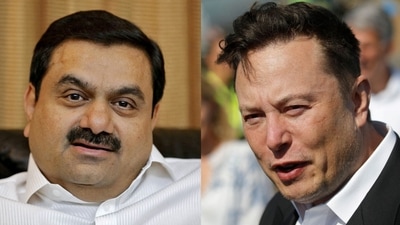 Gautam Adani and Elon Musk. Gautam Adani and Elon Musk.