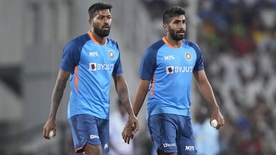 India's Jasprit Bumrah, right, and Hardik Pandya walk to warm up (AP) India's Jasprit Bumrah, right, and Hardik Pandya walk to warm up (AP)