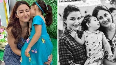 Soha Ali Khan with daughter Inaaya Naumi Kemmu and Kareena Kapoor. Soha Ali Khan with daughter Inaaya Naumi Kemmu and Kareena Kapoor. 