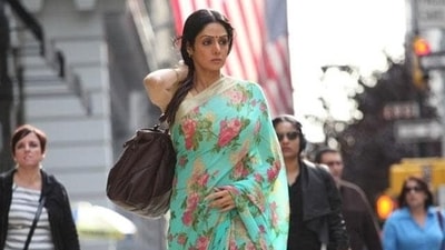 Sridevi in a still from English Vinglish. Her sarees from the film will be soon auctioned. Sridevi in a still from English Vinglish. Her sarees from the film will be soon auctioned.
