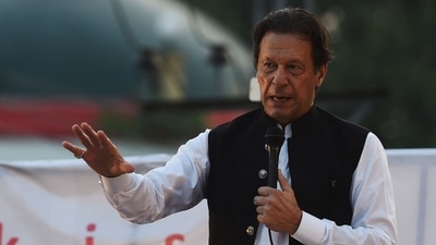 Since Imran Khan was ousted from power in April, he has repeatedly claimed that the no-trust motion against him was the result of a "foreign conspiracy". (AFP) Since Imran Khan was ousted from power in April, he has repeatedly claimed that the no-trust motion against him was the result of a "foreign conspiracy". (AFP)