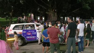 Police were called in as residents protested outside the colony late on Tuesday. (Sourced) Police were called in as residents protested outside the colony late on Tuesday. (Sourced)