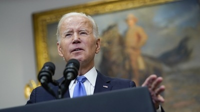 US President Joe Biden speaks from the Roosevelt Room at the White House in Washington, Friday, Sept. 30, 2022. (AP file image) US President Joe Biden speaks from the Roosevelt Room at the White House in Washington, Friday, Sept. 30, 2022. (AP file image)