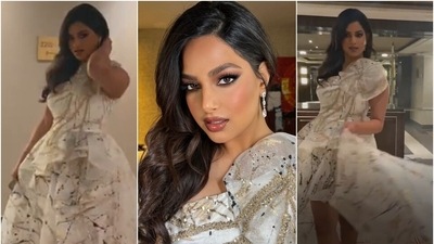 Harnaaz Sandhu attends the Miss USA 2022 event. (Instagram) Harnaaz Sandhu attends the Miss USA 2022 event. (Instagram)