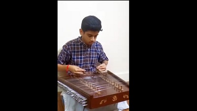 This boy played Kesariya on chromatic santoor. (Instagram/@sohamsjagtap) This boy played Kesariya on chromatic santoor. (Instagram/@sohamsjagtap)