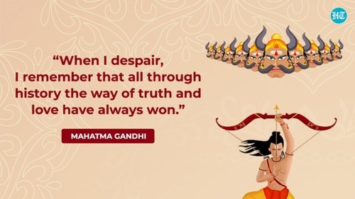 Dussehra marks the end of Navratri. Dussehra marks the end of Navratri.
