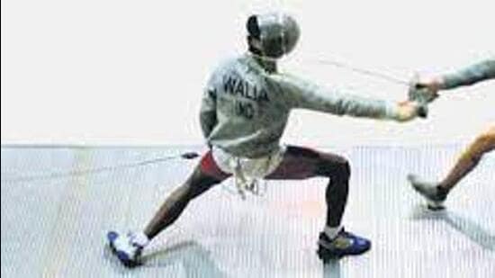 In a nail-biting encounter, city girls’ fencing (Epee) team clinched a gold medal by defeating Punjab team by 44-43 in the 36th National Games 2022 being held in Ahmedabad, Gujarat. (HT File)