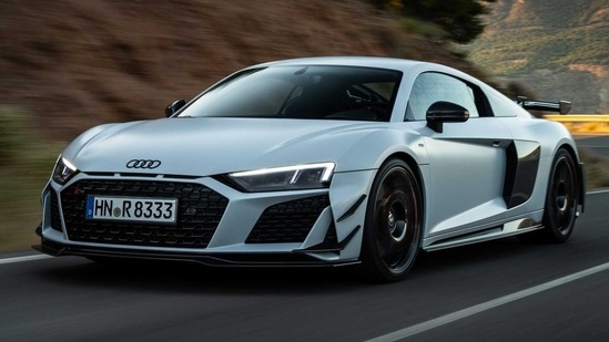Audi R8 V10 GT RWD comes shedding 20 kg weight compared to previous R8 models. Audi R8 V10 GT RWD comes shedding 20 kg weight compared to previous R8 models.