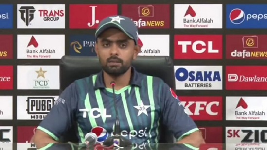 Speaking at a press conference, Babar Azam opted to take a philosophical route while reflecting on the performance of his side(Pakistan Cricket Twitter)