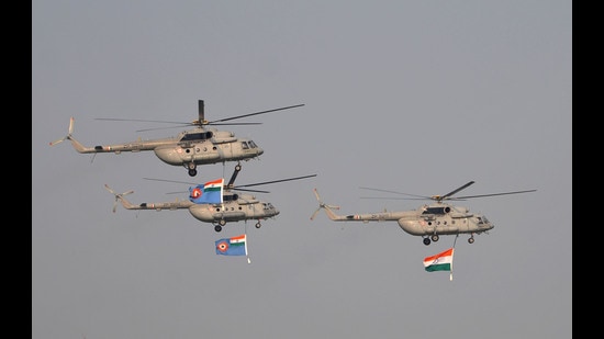 The rehearsal for the air show will be held on October 6 and the final event on October 8. (Ravi Kumar/HT)