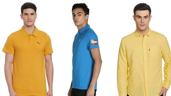Men's t-shirts, shirts, trousers are up for grabs at discounted prices. 