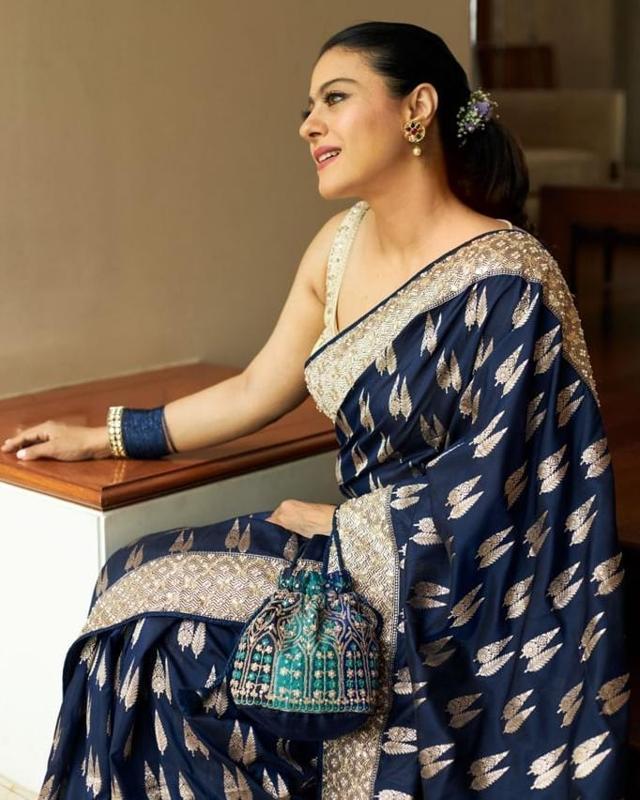 Kajol in a Banarasi saree (Photo: Instagram) Kajol in a Banarasi saree (Photo: Instagram)