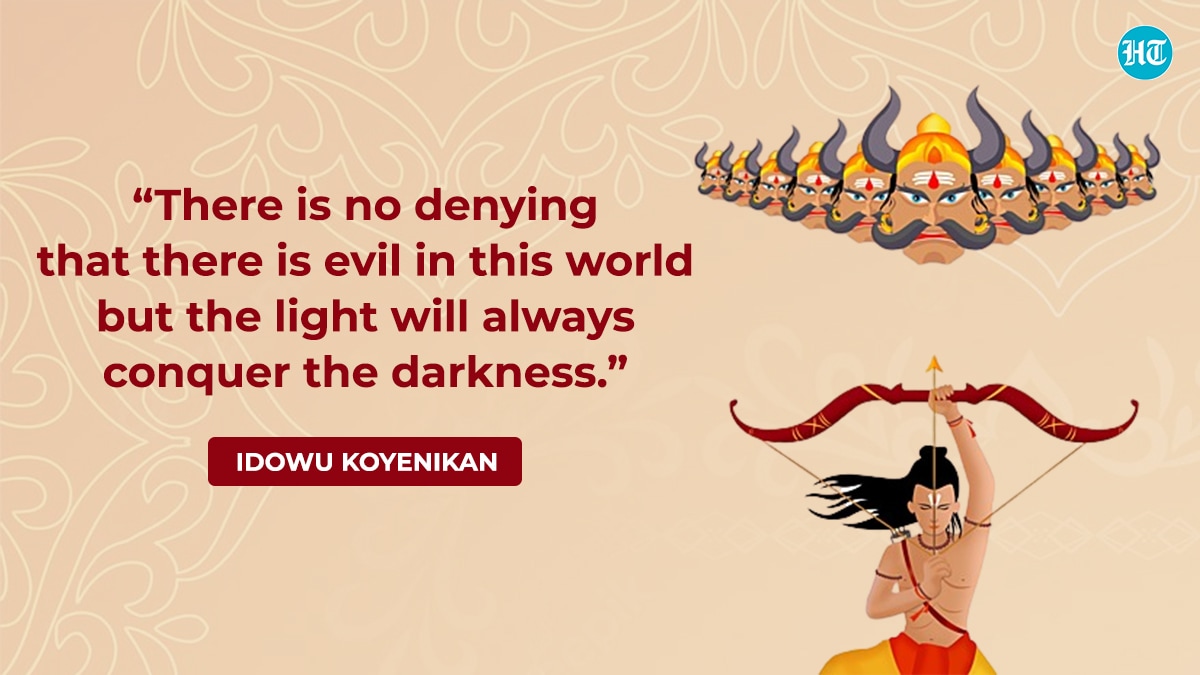 Dussehra reinstates in us that no matter how powerful evil is, a faint glimmer of goodness can destroy it.