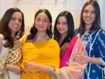 Alia Bhatt with Shaheen Bhatt and friends at her baby shower ceremony. Alia Bhatt with Shaheen Bhatt and friends at her baby shower ceremony.