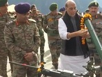 Rajnath Singh performs Shastra Puja. Rajnath Singh performs Shastra Puja. 