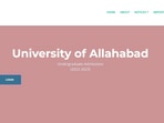 Allahabad University UG admission 2022 begins, link to apply with CUET scores