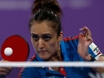 &nbsp;India's Manika Batra in action&nbsp;
