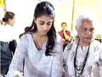 Navya Naveli Nanda celebrates Durga Puja. Navya Naveli Nanda celebrates Durga Puja.